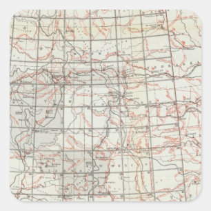 Adesivo Quadrado Mapa de esqueleto