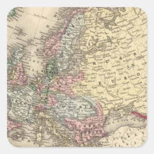 Adesivo Quadrado Mapa de Europa por Mitchell