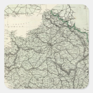 Adesivo Quadrado Mapa de France