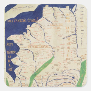 Adesivo Quadrado Mapa de France, 'de Geographia