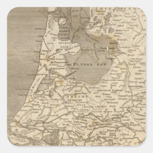 Adesivo Quadrado Mapa de Holland por Arrowsmith