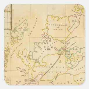 Adesivo Quadrado Mapa de índice