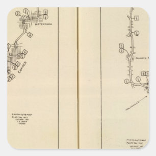 Adesivo Quadrado Mapa de índice Albany, Saratoga Springs
