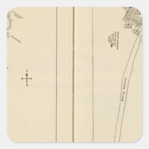 Adesivo Quadrado Mapa de índice o Condado de Columbia Rensselaer