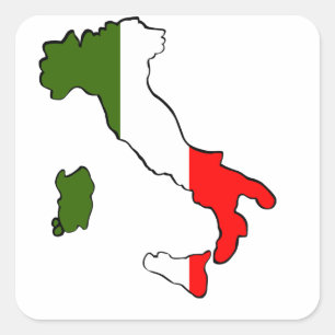 Adesivo Quadrado Mapa de Italia