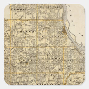 Adesivo Quadrado Mapa de Jackson County 2