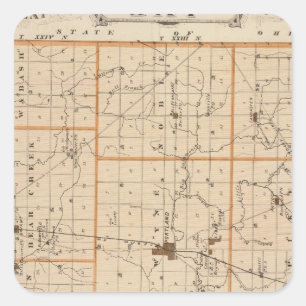 Adesivo Quadrado Mapa de Jay County