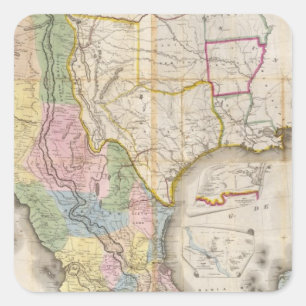 Adesivo Quadrado Mapa de los Estados Unidos de Mejico