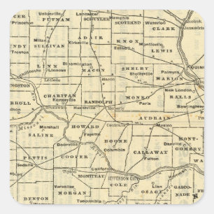 Adesivo Quadrado Mapa de Missouri 2