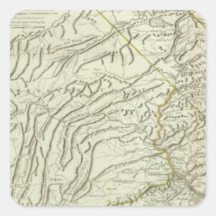 Adesivo Quadrado Mapa de Pensilvânia 2