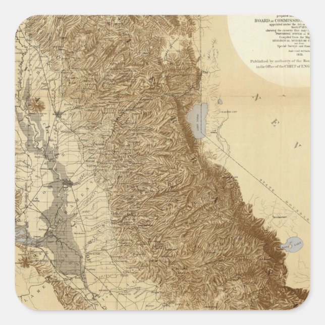 Adesivo Quadrado Mapa De San Joaquin (Frente)