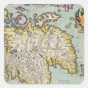 Adesivo Quadrado Mapa de Scotland   Miliaria Scotia