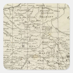 Adesivo Quadrado Mapa de Seat da guerra em France