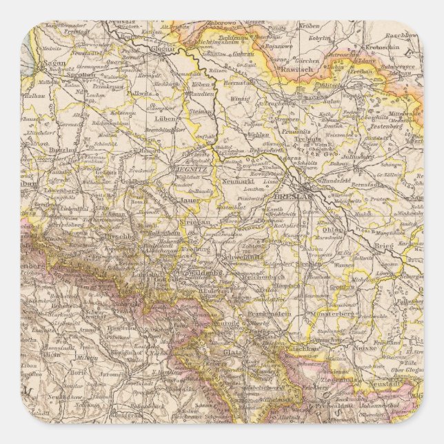 Adesivo Quadrado Mapa do Atlas de Choien (Frente)