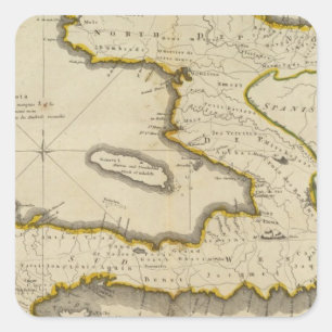 Adesivo Quadrado Mapa do atlas de Haiti