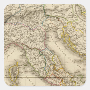 Adesivo Quadrado Mapa do atlas de Roma