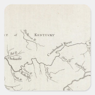 Adesivo Quadrado Mapa do Governo do Tennessee