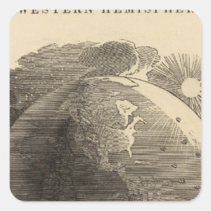 Adesivo Quadrado Mapa do hemisfério ocidental por Goodrich