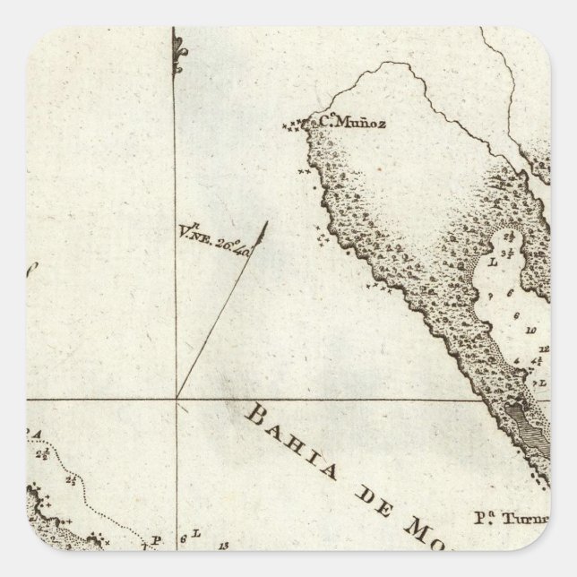 Adesivo Quadrado Mapa do Livro do Alasca (Frente)