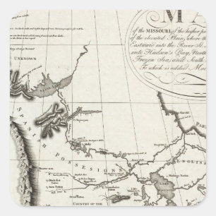 Adesivo Quadrado Mapa do Missouri