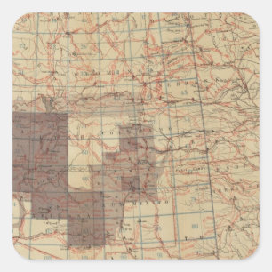 Adesivo Quadrado Mapa do progresso 1876 das avaliações geográfic