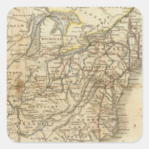 Adesivo Quadrado Mapa Dos Estados Unidos 3