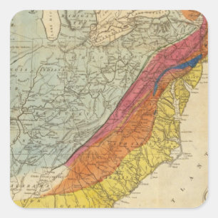 Adesivo Quadrado Mapa dos Estados Unidos da América 4