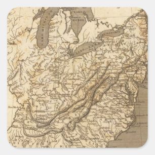 Adesivo Quadrado Mapa dos Estados Unidos por Arrowsmith