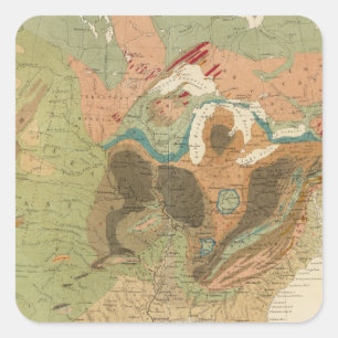 Adesivo Quadrado Mapa E.U. de Geol