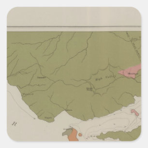 Adesivo Quadrado Mapa Geological do distrito claro do lago