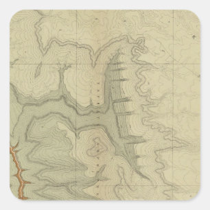 Adesivo Quadrado Mapa geológico do do sul