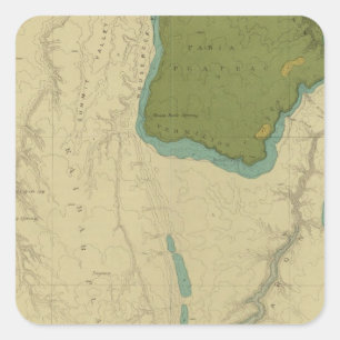 Adesivo Quadrado Mapa geológico que mostra o Kanab