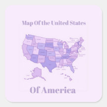 Mapa Minimalista dos Estados Unidos Arte Rosa Roxo