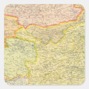 Adesivo Quadrado Mapa político da China