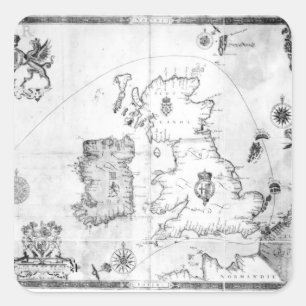 Adesivo Quadrado Mapa que mostra a rota da frota Armada