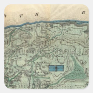 Adesivo Quadrado Mapa sanitário e topográfico da Nova Iorque