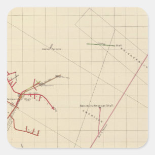 Adesivo Quadrado Mapas Comstock Número VIX