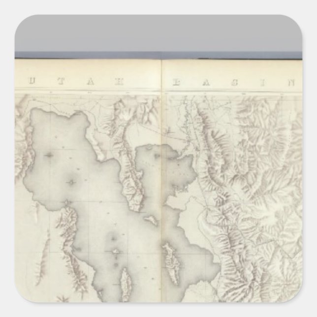 Adesivo Quadrado Mapas Topográficos Compostos IV (Frente)