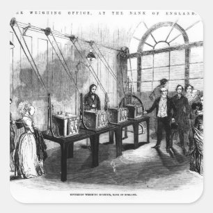 Adesivo Quadrado Máquina de peso soberana, Banco da Inglaterra