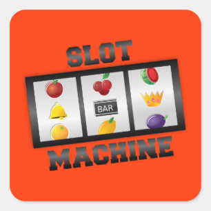 Adesivo Quadrado Máquina de Slot