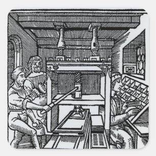 Adesivo Quadrado Máquina impressora