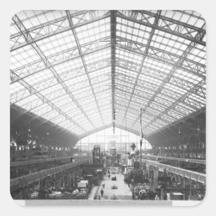 Adesivo Quadrado Maquinaria Salão, exposição universal