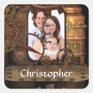 Adesivo Quadrado Máquinas personalizadas de galhardetes