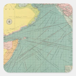 Adesivo Quadrado Mar árabe