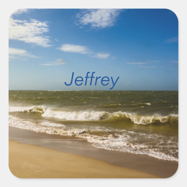 Adesivo Quadrado Mar e ondas (Frente)