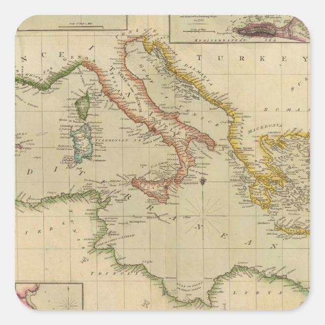 Adesivo Quadrado Mar Mediterrâneo 6 (Frente)