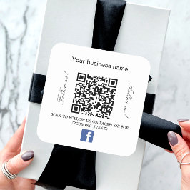 Adesivo Quadrado Marca color business name qr code Facebook
