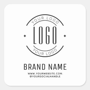 Adesivo Quadrado Marca comercial do logotipo personalizado moderno