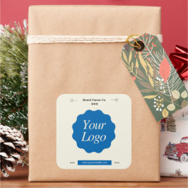 Adesivo Quadrado Marca mínima do logotipo profissional personalizad