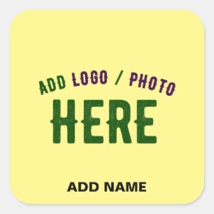 ADESIVO QUADRADO MARCA VERIFICADA AMARELO DE PASTEL PERSONALIZADO M